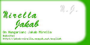 mirella jakab business card